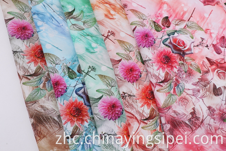 100% Woven Viscose Satin Digital Printed 
